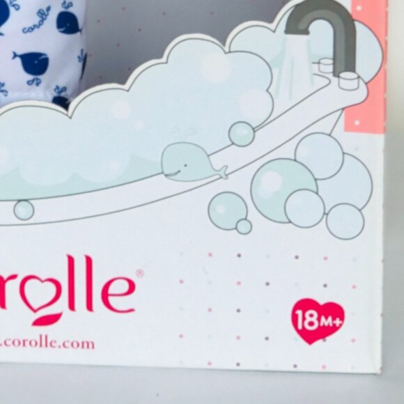 Corolle Bath Baby Martin Boy Doll w/Little Bath Whale 12"-30cm New in Box - Picture 14 of 16